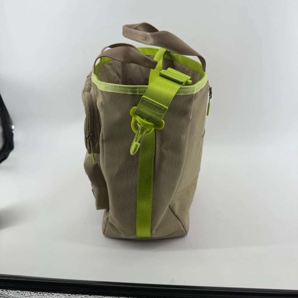 Lululemon New Parent Tote Bag 20L Nomad Faded Zap Tan Lime Green Ripstop Utility